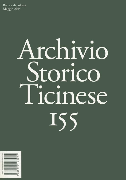 Archivio storico ticinese. Vol. 155 - copertina