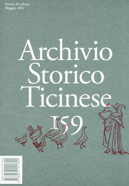 Archivio storico ticinese. Vol. 159 - copertina