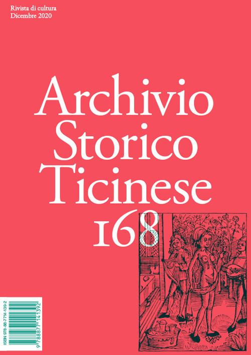 Archivio storico ticinese. Vol. 168 - copertina