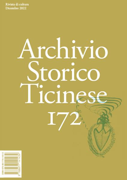 Archivio storico ticinese. Vol. 172 - copertina