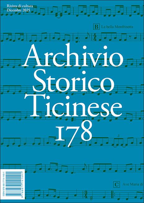 Archivio storico ticinese (2025). Vol. 178 - copertina