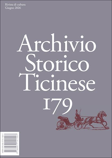 Archivio storico ticinese. Vol. 179 - copertina