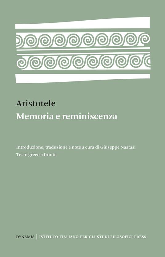 Memoria e reminiscenza. Testo greco a fronte - Aristotele - copertina