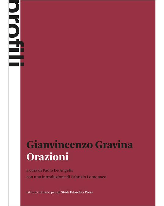 Orazioni - Gianvincenzo Gravina - copertina