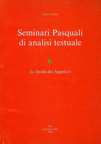 Le jardin des supplices - copertina