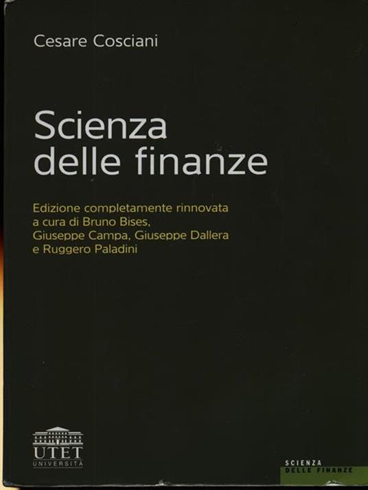 Scienza delle finanze - Cesare Cosciani - copertina