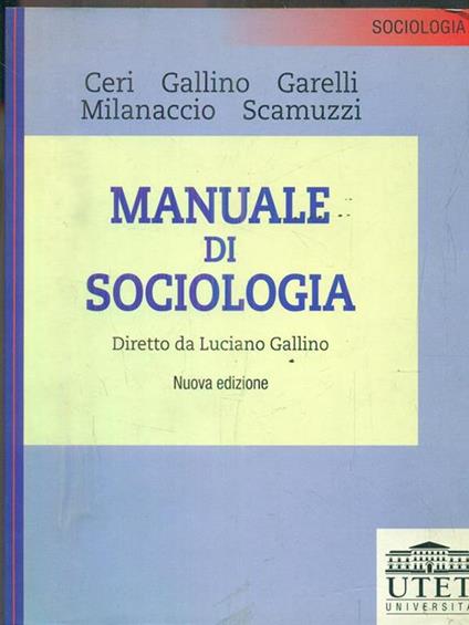 Manuale di sociologia - copertina