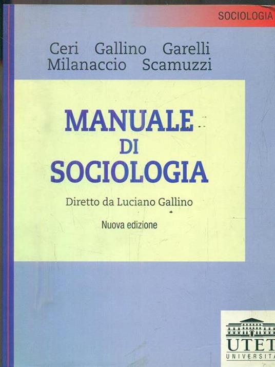 Manuale di sociologia - copertina