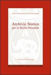 Archivio storico per la Sicilia orientale. Anno 2001 - copertina