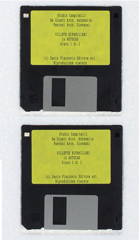 Progetti di case bifamiliari in Autocad. Con floppy disk