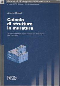Calcolo di strutture in muratura. Con CD-ROM - Angelo Biondi - copertina