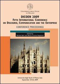 Dicoen 2009. Fifth international Conference on discourse, communication and the enterprise. Conference proceedings - copertina