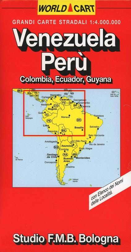 Venezuela. Perù. Colombia. Ecuador 1:4.000.000 - copertina