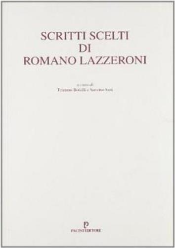 Scritti scelti di Romano Lazzeroni - copertina