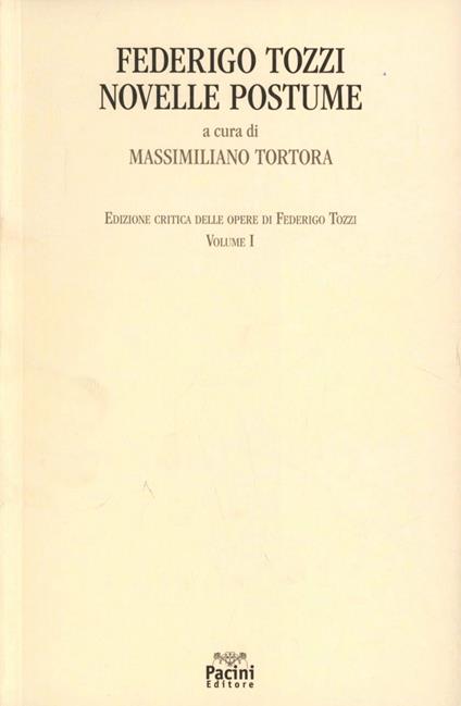 Novelle postume - Federigo Tozzi - copertina