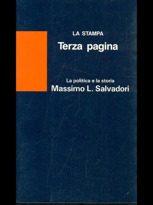 La politica e la storia - Massimo L. Salvadori - copertina