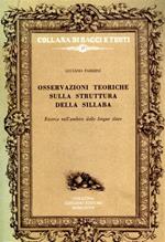 Osservazioni teoriche sulla struttura della sillaba. Ricerca nell'ambito delle lingue slave