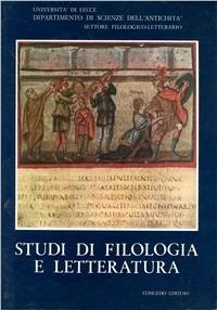Studi di filologia e letteratura - Orazio Bianco,Emilio Bandiera,Giovanni Laudizi - copertina