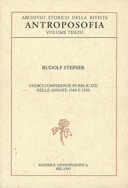 Archivio storico della rivista «Antroposofia». Vol. 3 - Rudolf Steiner - copertina