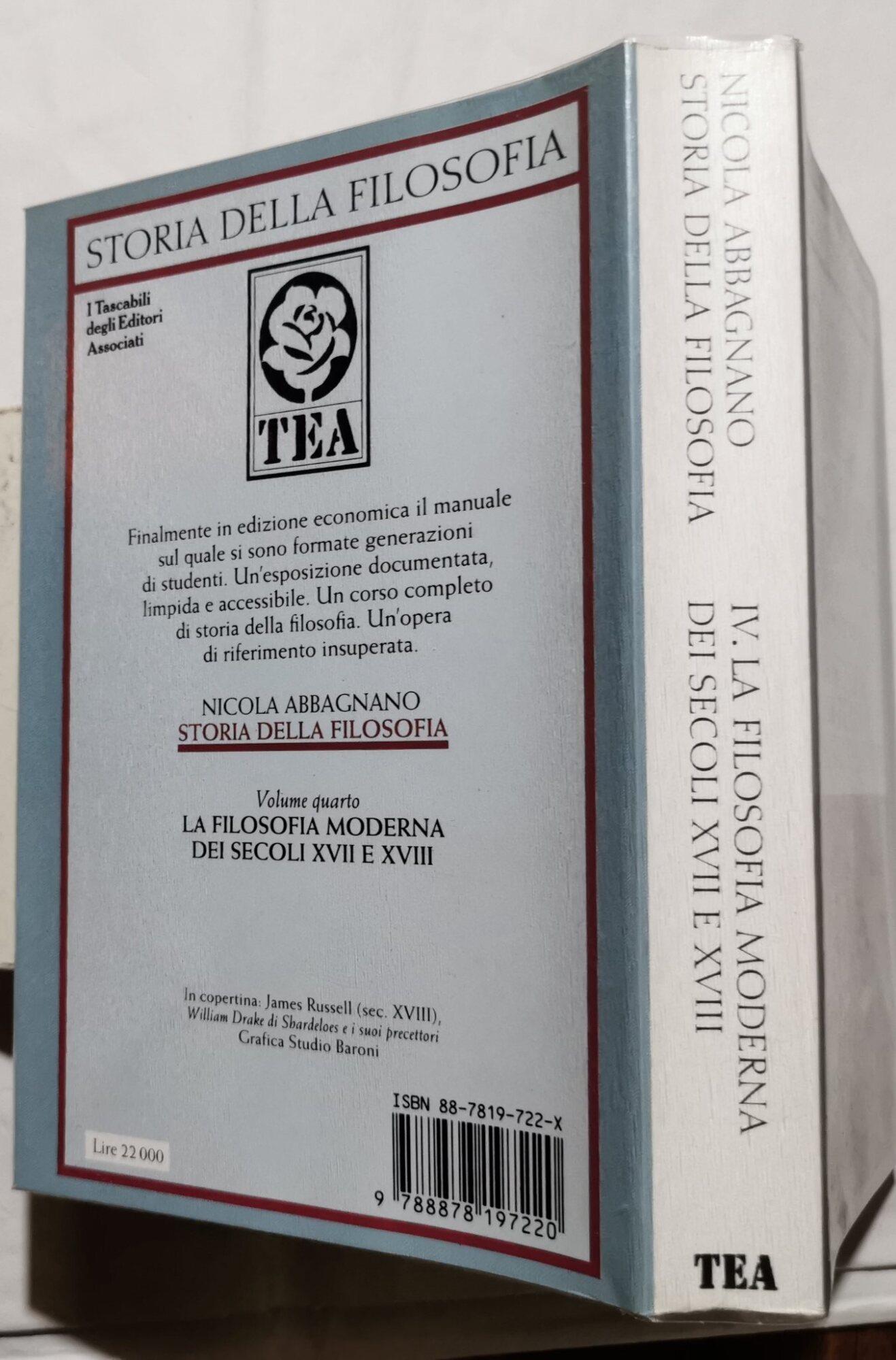 La filosofia moderna dei secoli XVII e XVIII. Da Cartesio a Kant