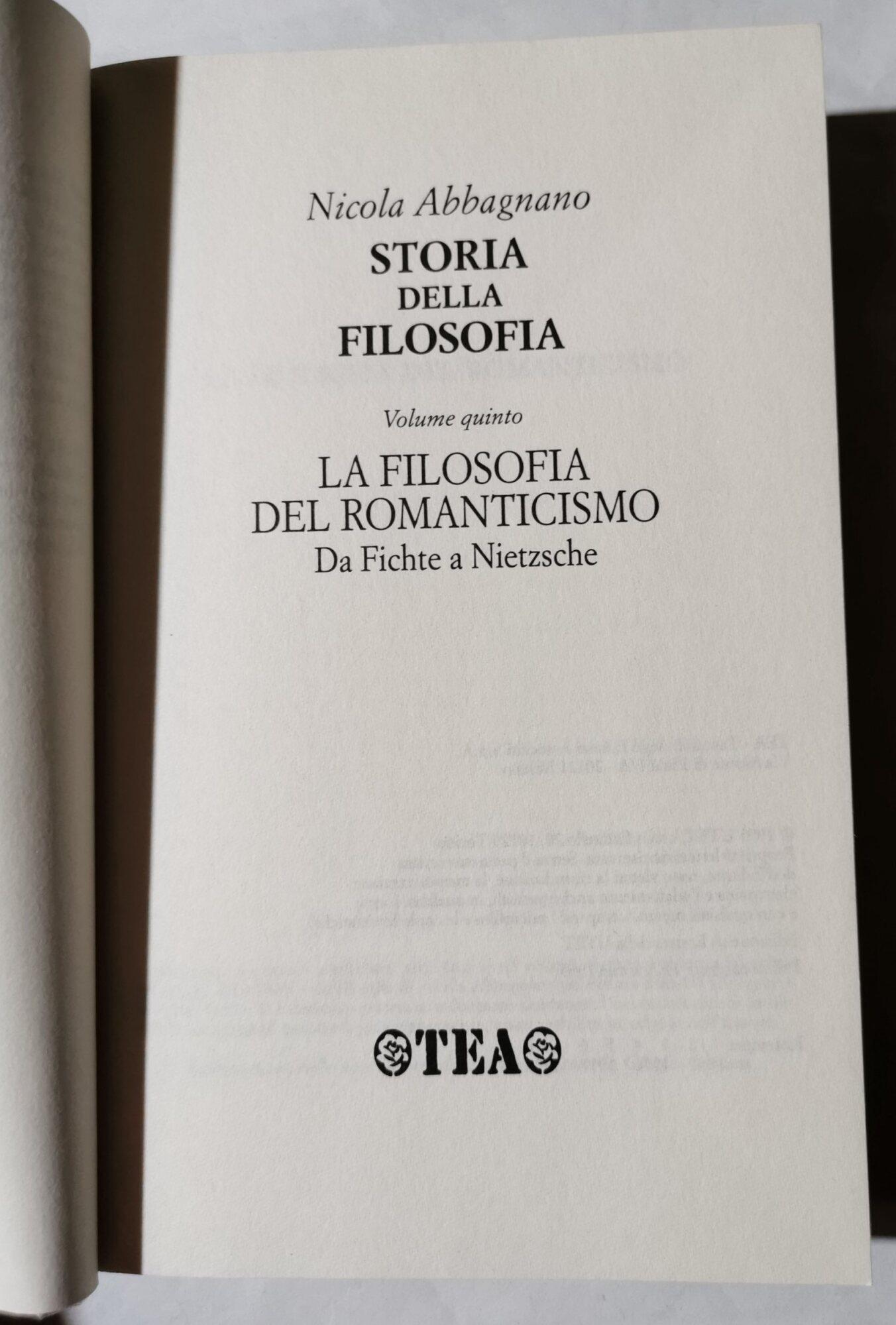 La filosofia del Romanticismo. Da Fichte a Nietzsche