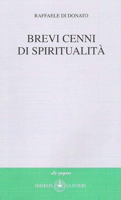 Brevi cenni di spiritualità - Raffaele Di Donato - copertina