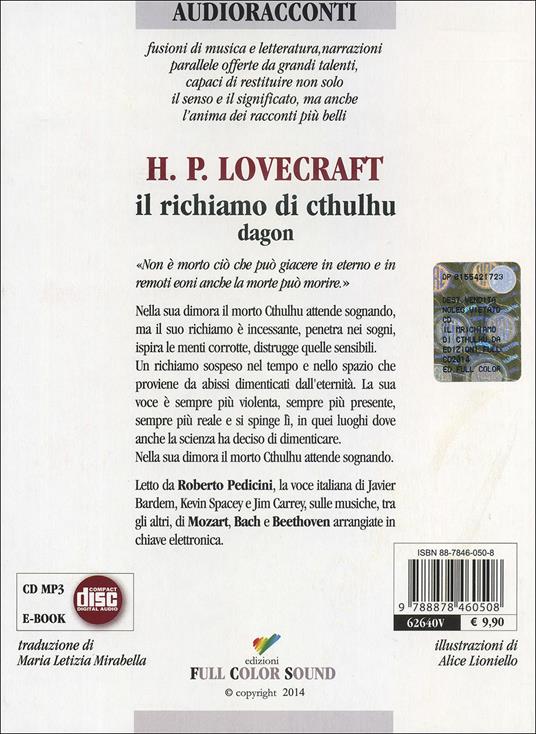 Il richiamo di Cthulhu. Dagon letto da Roberto Pedicini. Audiolibro. CD Audio - Howard P. Lovecraft - 2