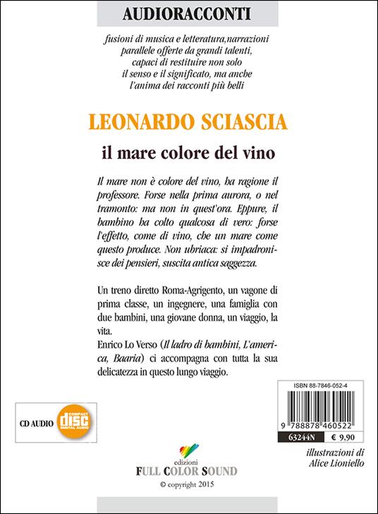 Il mare colore del vino letto da Enrico Lo Verso. Audiolibro. CD Audio - Leonardo Sciascia - 2
