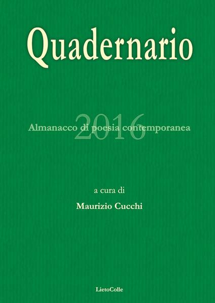 Quadernario 2016. Almanacco di poesia contemporanea - copertina