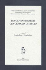 Per Giovanni Parenti. Una giornata di studio