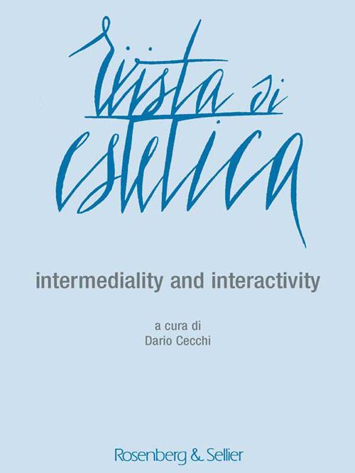 Rivista di estetica (2016). Vol. 63: Intermediality and interactivity. - copertina