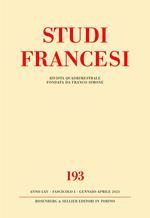 Studi francesi. Vol. 193