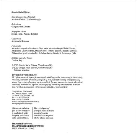 Lambretta. Manutenzione e restauro. Ediz. ampliata - Vittorio Tessera - 3