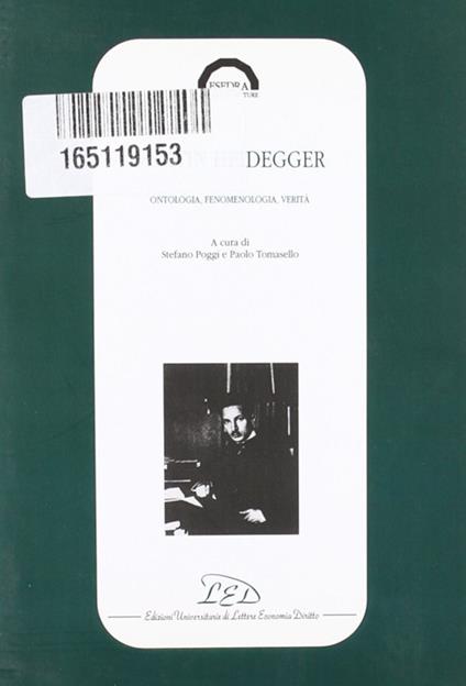 Martin Heidegger. Ontologia, fenomenologia, verità - copertina