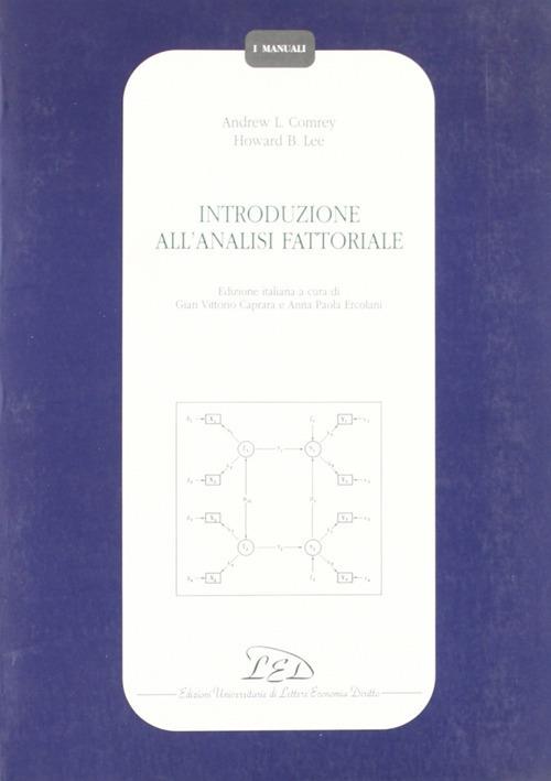 Introduzione all'analisi fattoriale - Andrew L. Comrey,Howard B. Lee - copertina