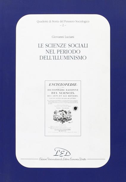 Le scienze sociali nel periodo dell'illuminismo - Giovanni Luciani - copertina