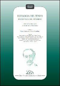 Ecologia del testo. Esperienza del pensiero. Studi in omaggio a Paolo D'Alessandro - copertina