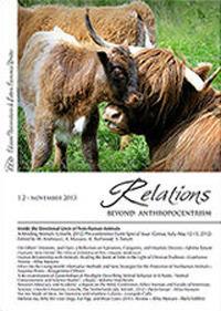 Relations. Beyond anthropocentrism (2013). Vol. 2: Inside the emotional lives of non-human animals. - copertina