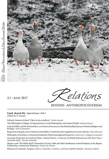 Relations. Beyond Anthropocentrism (2015). Vol. 5\1: Food: shared life. - copertina