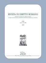 Rivista di diritto romano. Nuova serie (2018). Vol. 18