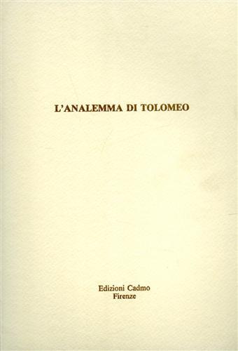 L' analemma di Tolomeo - Rocco Sinisgalli,Salvatore Vastola - copertina