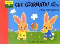 Allegri coniglietti che giornata! Libro puzzle - David Wojtowycz - copertina