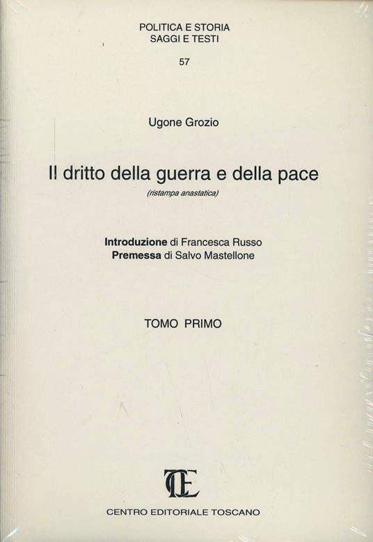 Il diritto della guerra e della pace (rist. anast.) - Ugo Grozio - copertina