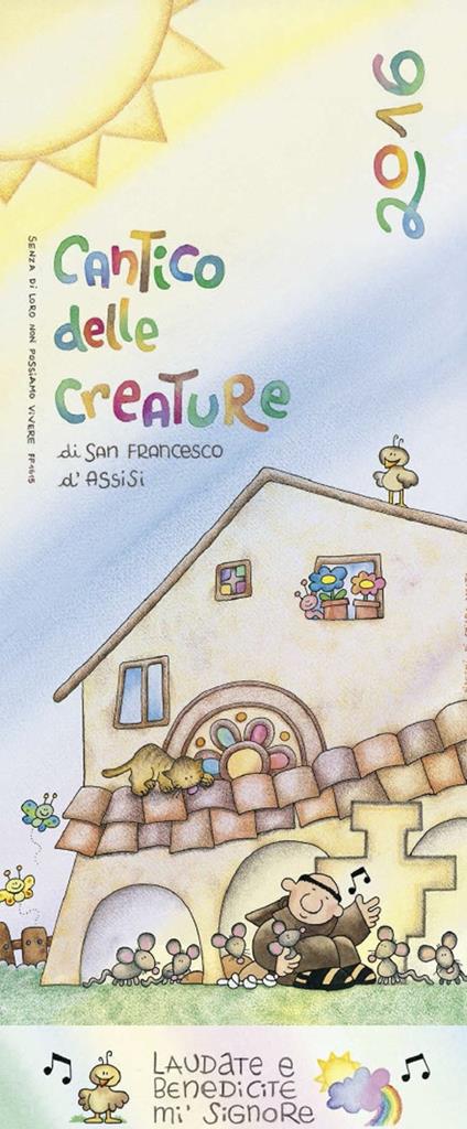Calendario murale 2016. cantico delle creature di Francesco d'Assisi - copertina