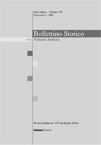 Bollettino storico della Svizzera italiana (2006). Vol. 2 - copertina