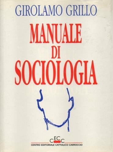 Manuale di sociologia - Girolamo Grillo - copertina