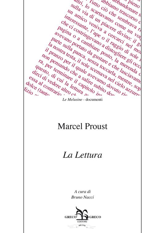 La lettura - Marcel Proust - copertina
