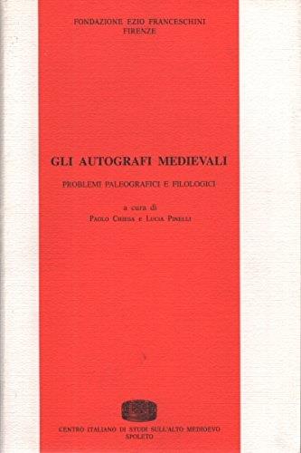 Gli autografi medievali. Problemi paleografici e filologici. Atti del Convegno (Erice, 25 settembre-2 ottobre 1990) - copertina