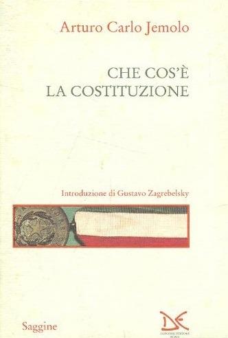 Che cos'è la Costituzione - Arturo Carlo Jemolo - copertina