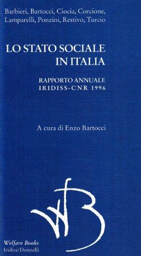 Lo stato sociale in Italia. Rapporto annuale Iridiss-CNR 1996 - copertina